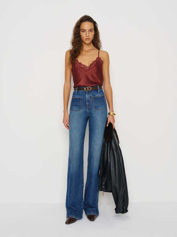 Teddy Silk Top - Romance Lace